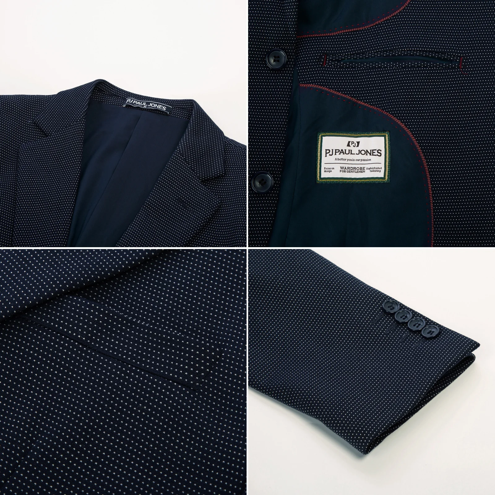 Men's Herringbone Blazer Jacket Two Buttons Lightweight Casual Knit Sport Coat - Image 6