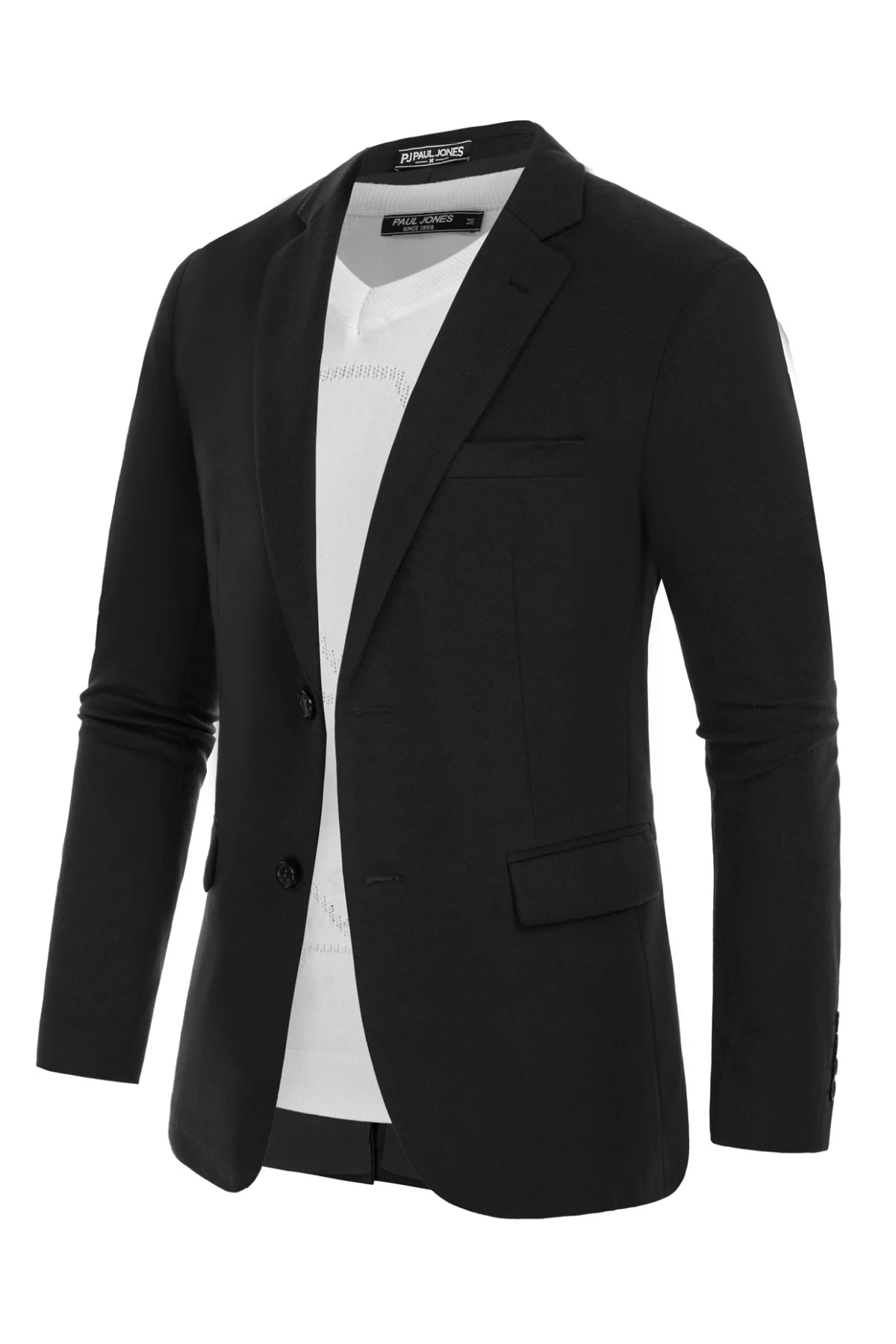Men's Herringbone Blazer Jacket Two Buttons Lightweight Casual Knit Sport Coat - Image 8