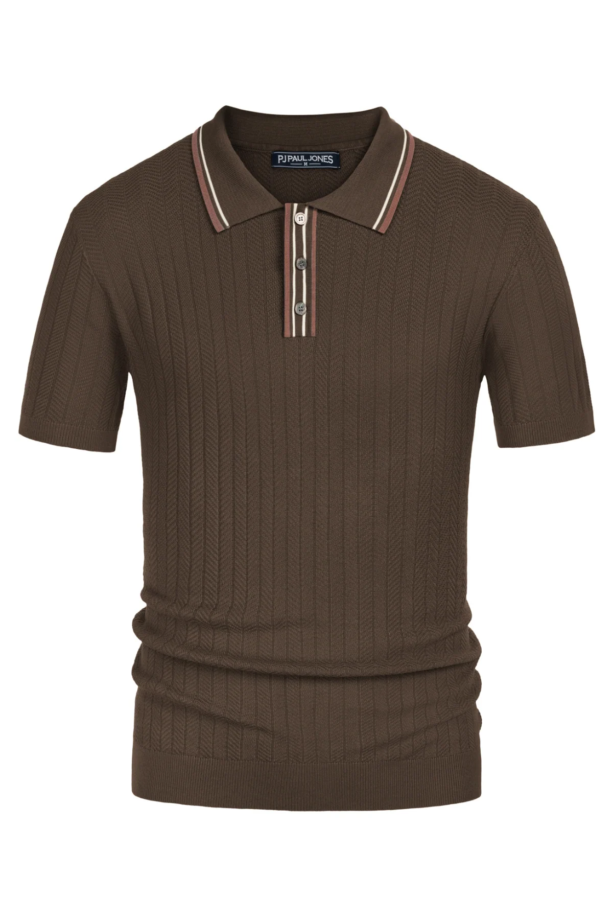Mens Knitted Polo Shirts Short Sleeve Textured Pullover Golf Polo Pullover T Shirts - Image 23