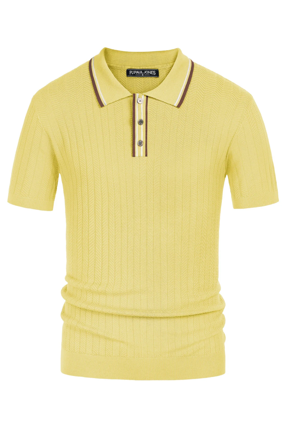 Mens Knitted Polo Shirts Short Sleeve Textured Pullover Golf Polo Pullover T Shirts - Image 33