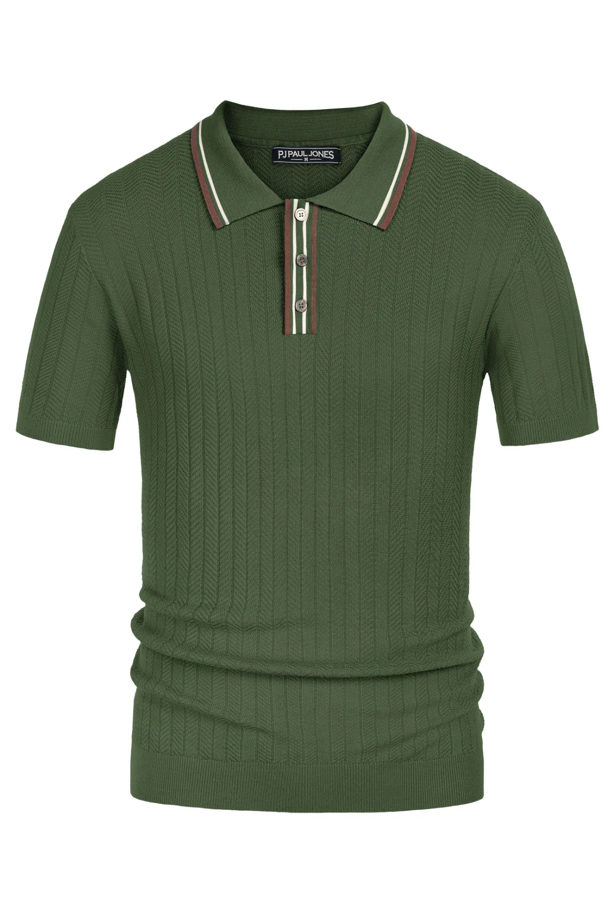 Mens Knitted Polo Shirts Short Sleeve Textured Pullover Golf Polo Pullover T Shirts - Image 38