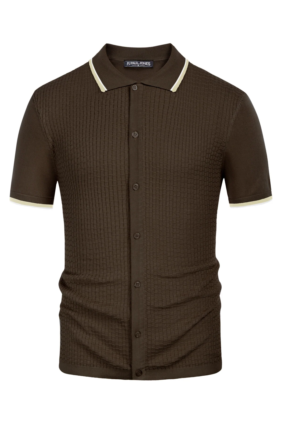 Mens Knitted Polo Cardigans Shirts Quarter Zip Polo T Shirt - Image 28