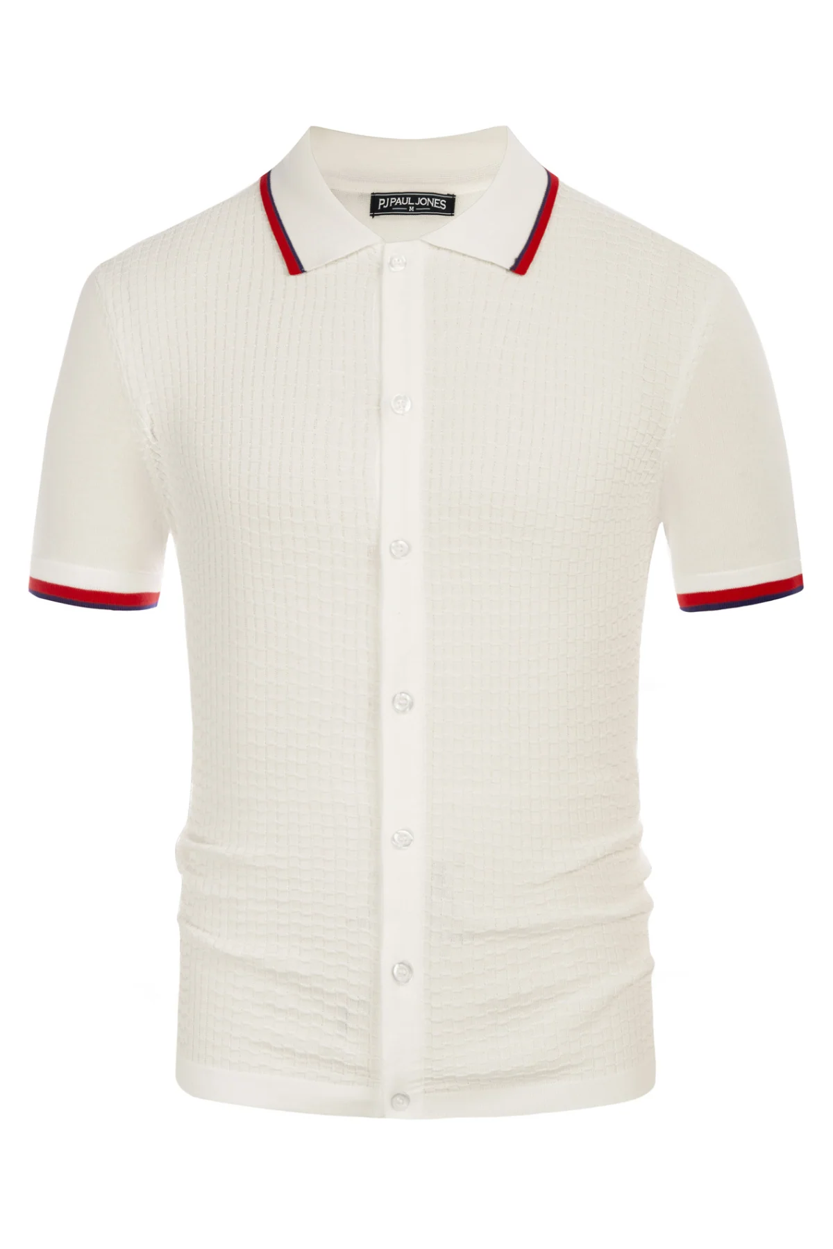 Mens Knitted Polo Cardigans Shirts Quarter Zip Polo T Shirt - Image 3