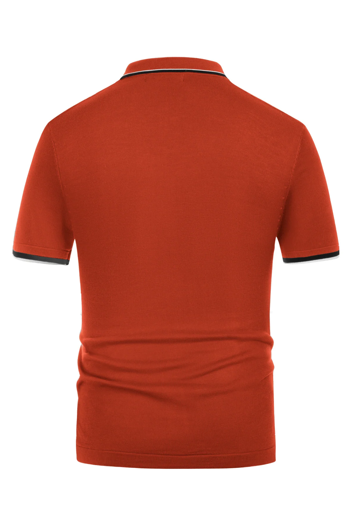 Mens Knitted Polo Cardigans Shirts Quarter Zip Polo T Shirt - Image 9