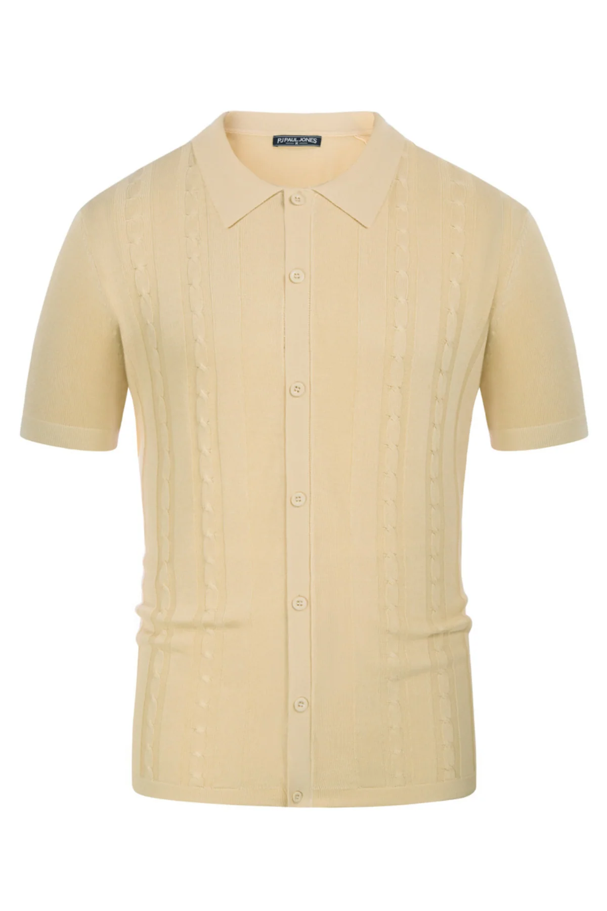 Mens Polo Shirts Vintage Striped Button Down Knitted Golf Cardigans Shirts - Image 19