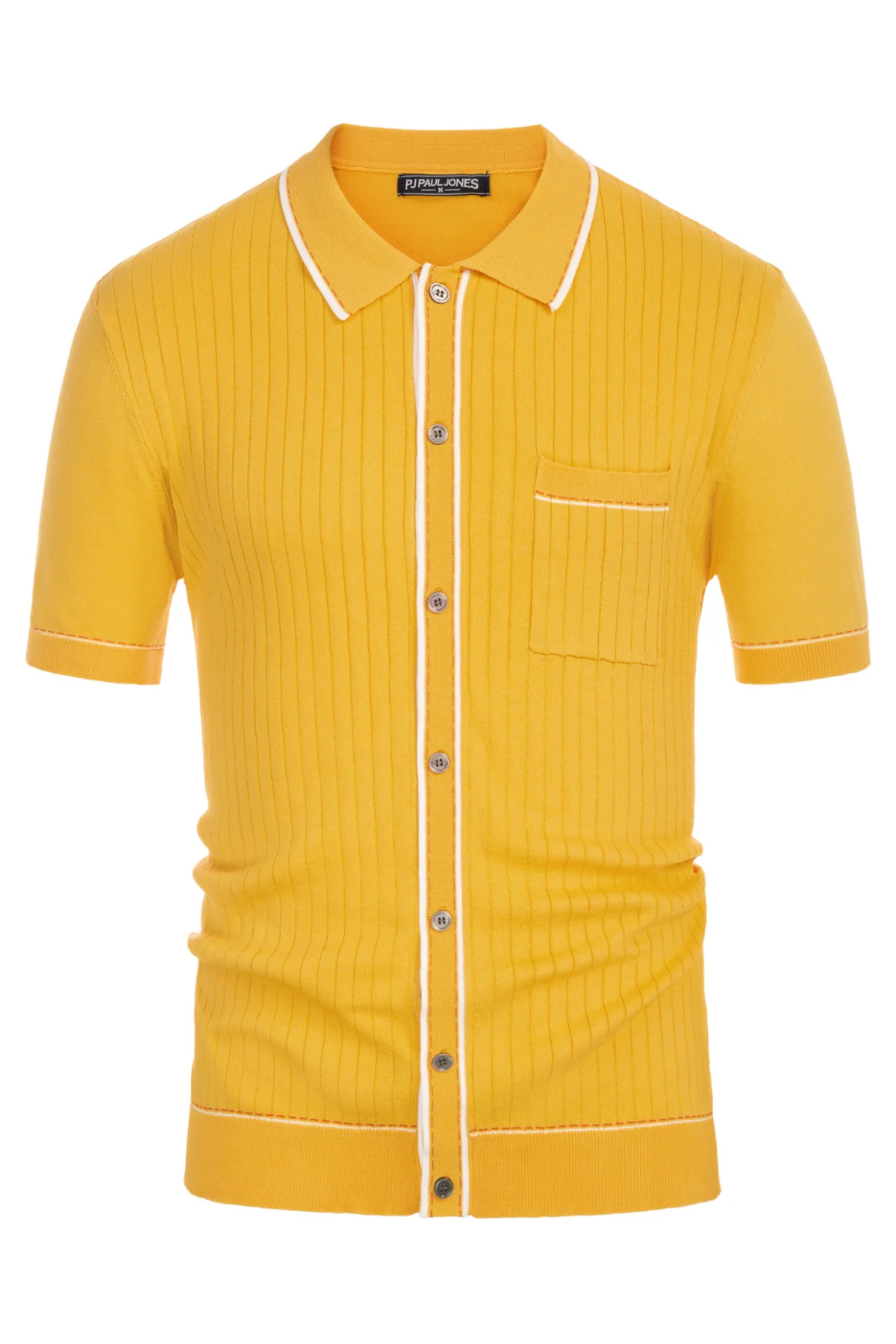 Men's Short Sleeve Knit Polo Cardigans Shirts Vintage Golf Polo Shirt - Image 16