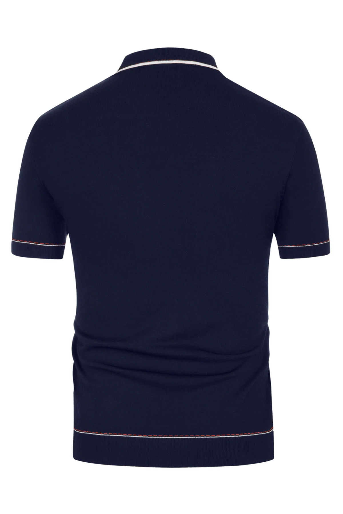 Men's Short Sleeve Knit Polo Cardigans Shirts Vintage Golf Polo Shirt - Image 27