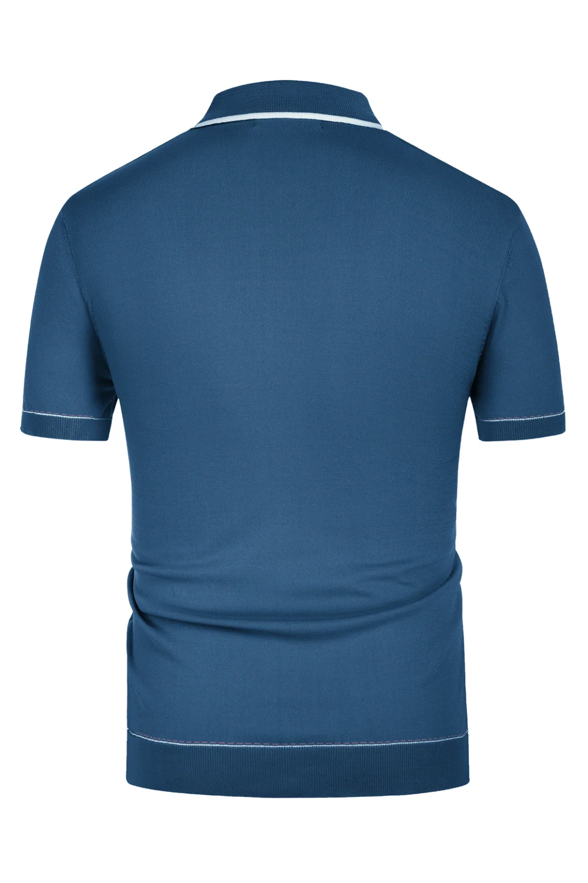 Men's Short Sleeve Knit Polo Cardigans Shirts Vintage Golf Polo Shirt - Image 41