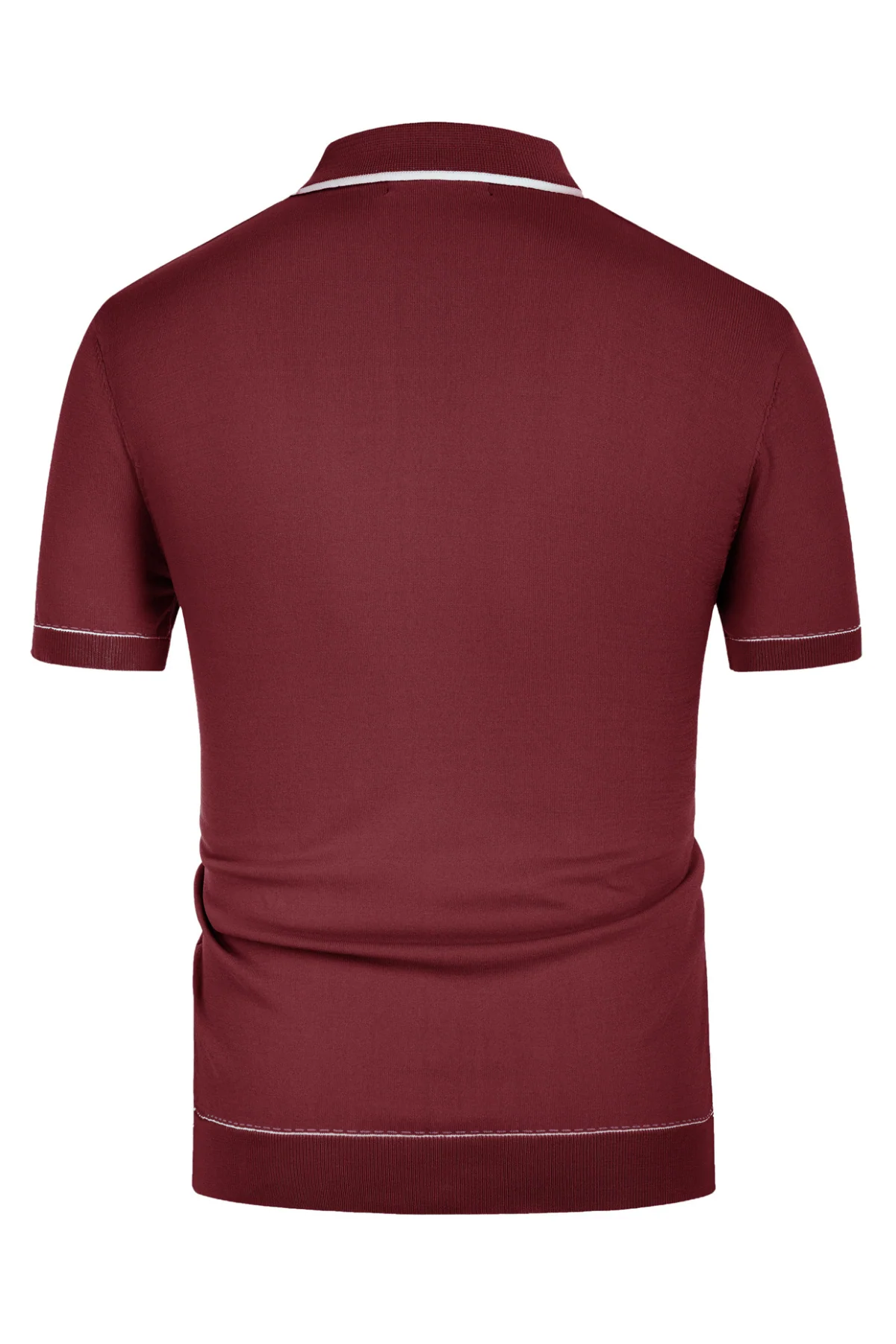 Men's Short Sleeve Knit Polo Cardigans Shirts Vintage Golf Polo Shirt - Image 45