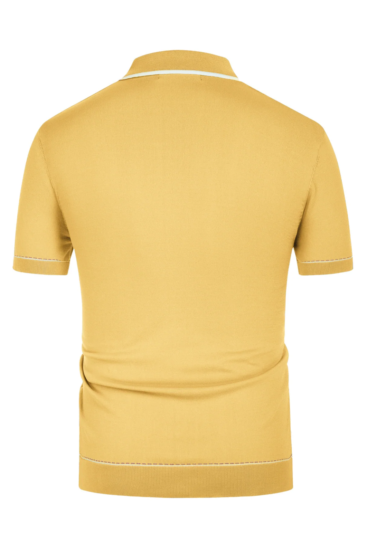 Men's Short Sleeve Knit Polo Cardigans Shirts Vintage Golf Polo Shirt - Image 50
