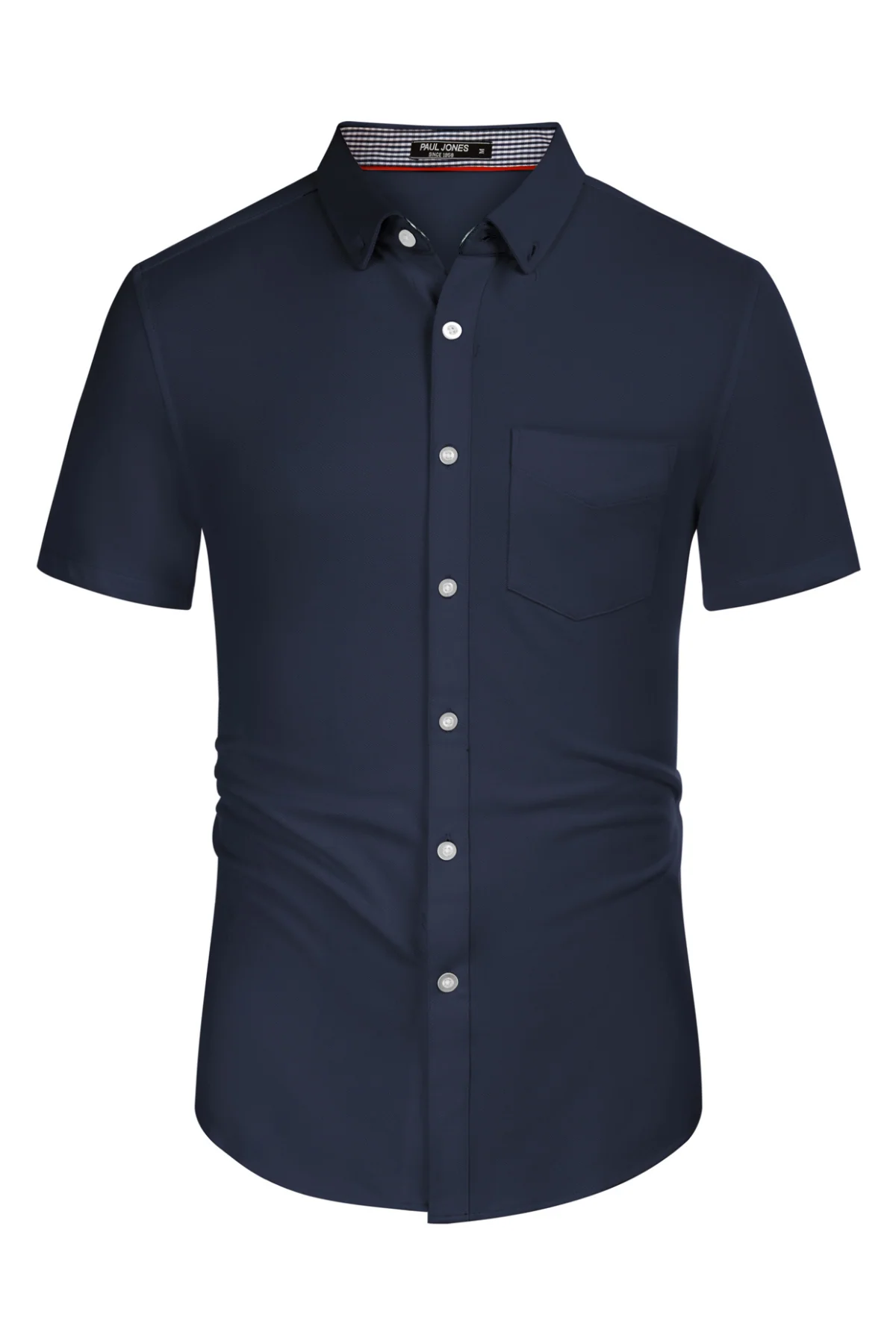 Men's Short Sleeve Oxford Shirt Slim Fit Button Down Cardigans Shirts with Chest Pocket - Image 15