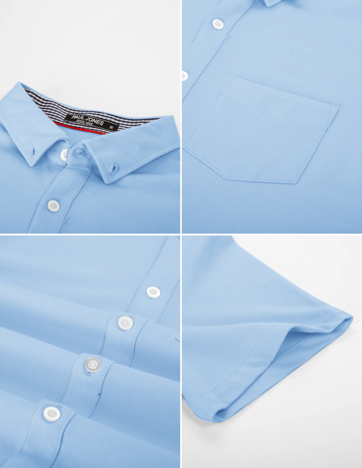 Men's Short Sleeve Oxford Shirt Slim Fit Button Down Cardigans Shirts with Chest Pocket - Image 34