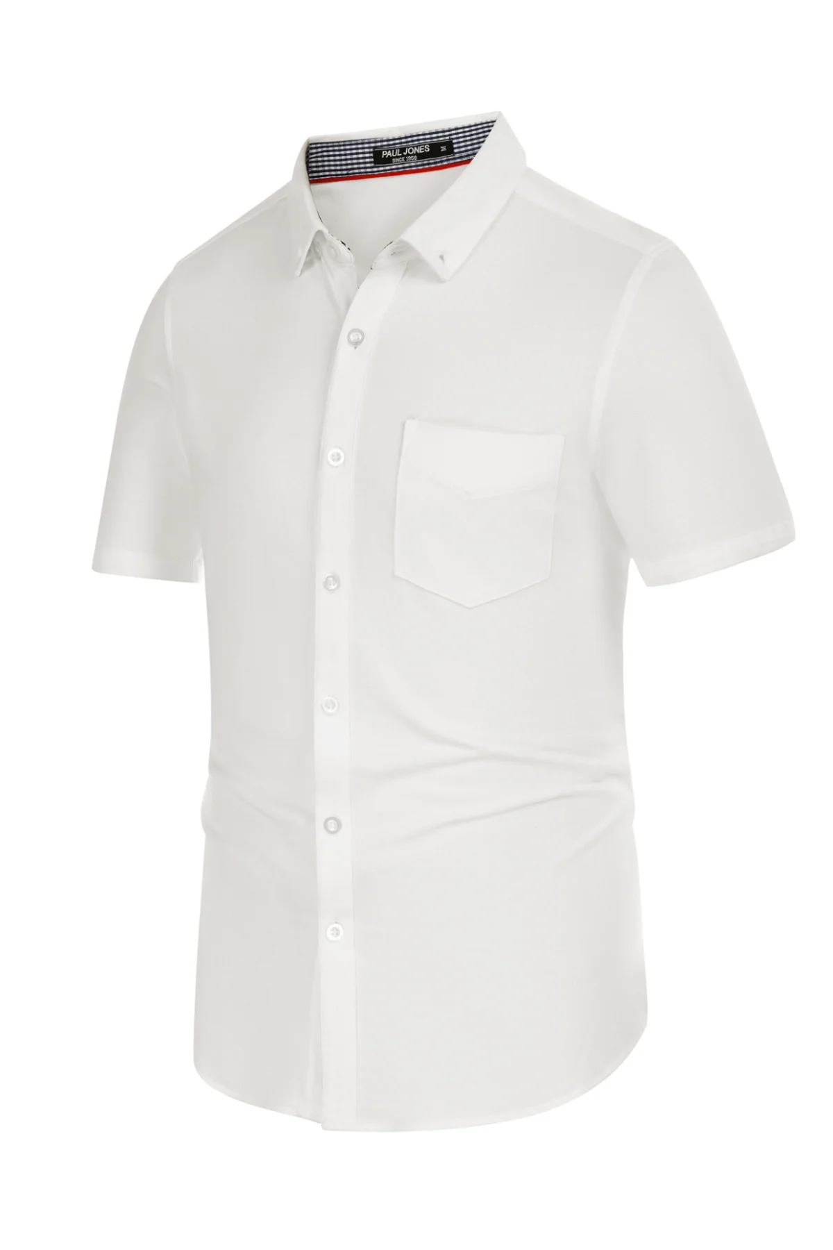 Men's Short Sleeve Oxford Shirt Slim Fit Button Down Cardigans Shirts with Chest Pocket - Image 4