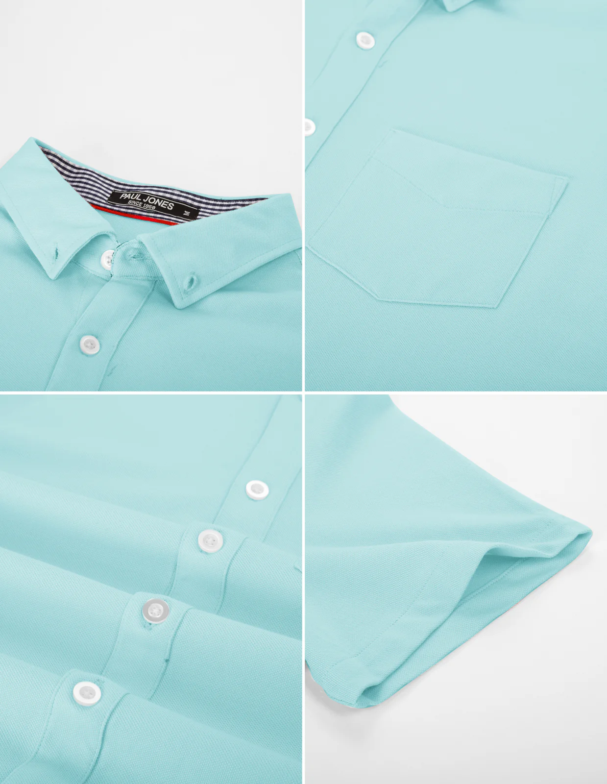 Men's Short Sleeve Oxford Shirt Slim Fit Button Down Cardigans Shirts with Chest Pocket - Image 40