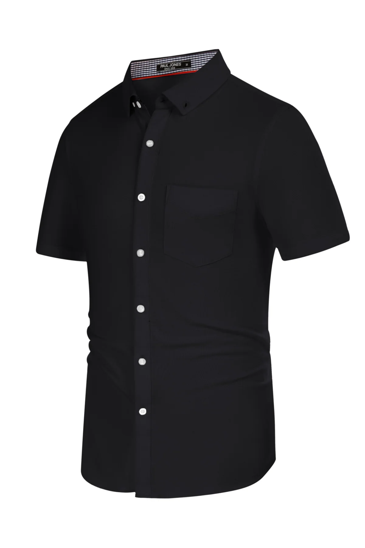 Men's Short Sleeve Oxford Shirt Slim Fit Button Down Cardigans Shirts with Chest Pocket - Image 42