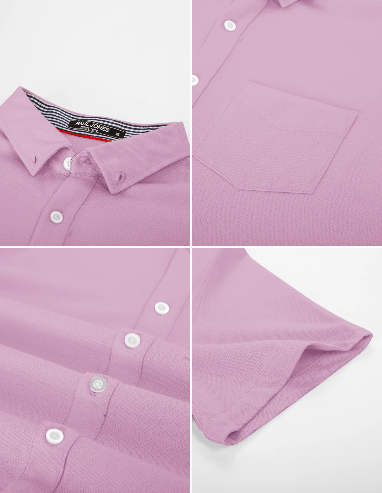 Men's Short Sleeve Oxford Shirt Slim Fit Button Down Cardigans Shirts with Chest Pocket - Image 49