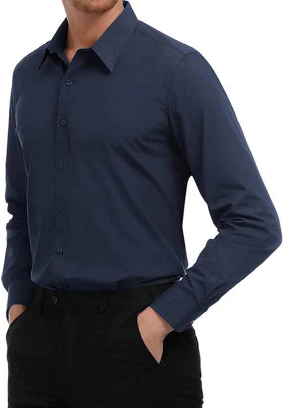 Paul Jones Men's Long Sleeves Button Down Dress Cardigans Shirts - Image 20