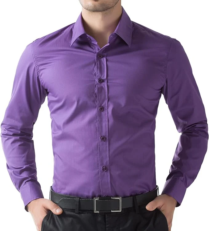 Paul Jones Men's Long Sleeves Button Down Dress Cardigans Shirts - Image 23