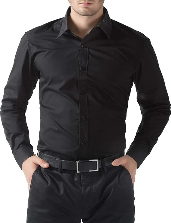 Paul Jones Men's Long Sleeves Button Down Dress Cardigans Shirts - Image 3