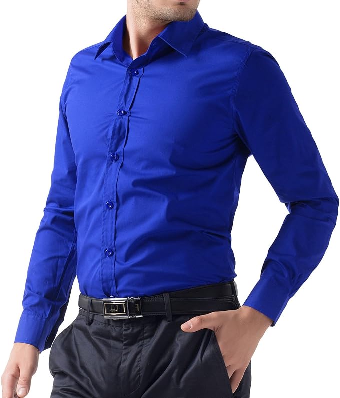Paul Jones Men's Long Sleeves Button Down Dress Cardigans Shirts - Image 30
