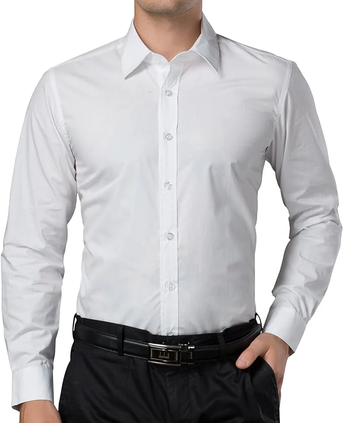 Paul Jones Men's Long Sleeves Button Down Dress Cardigans Shirts - Image 35
