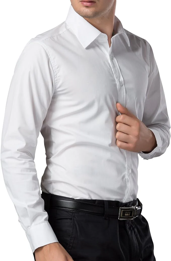 Paul Jones Men's Long Sleeves Button Down Dress Cardigans Shirts - Image 36