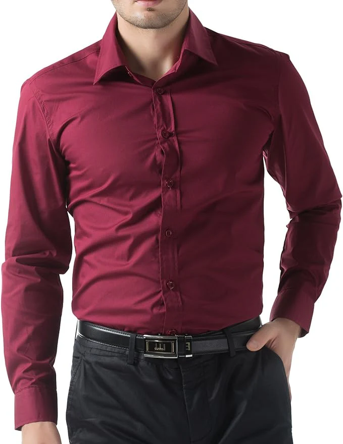 Paul Jones Men's Long Sleeves Button Down Dress Cardigans Shirts - Image 39