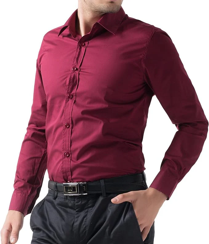 Paul Jones Men's Long Sleeves Button Down Dress Cardigans Shirts - Image 41