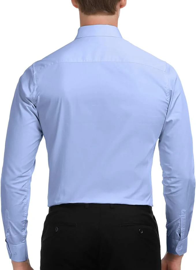 Paul Jones Men's Long Sleeves Button Down Dress Cardigans Shirts - Image 48