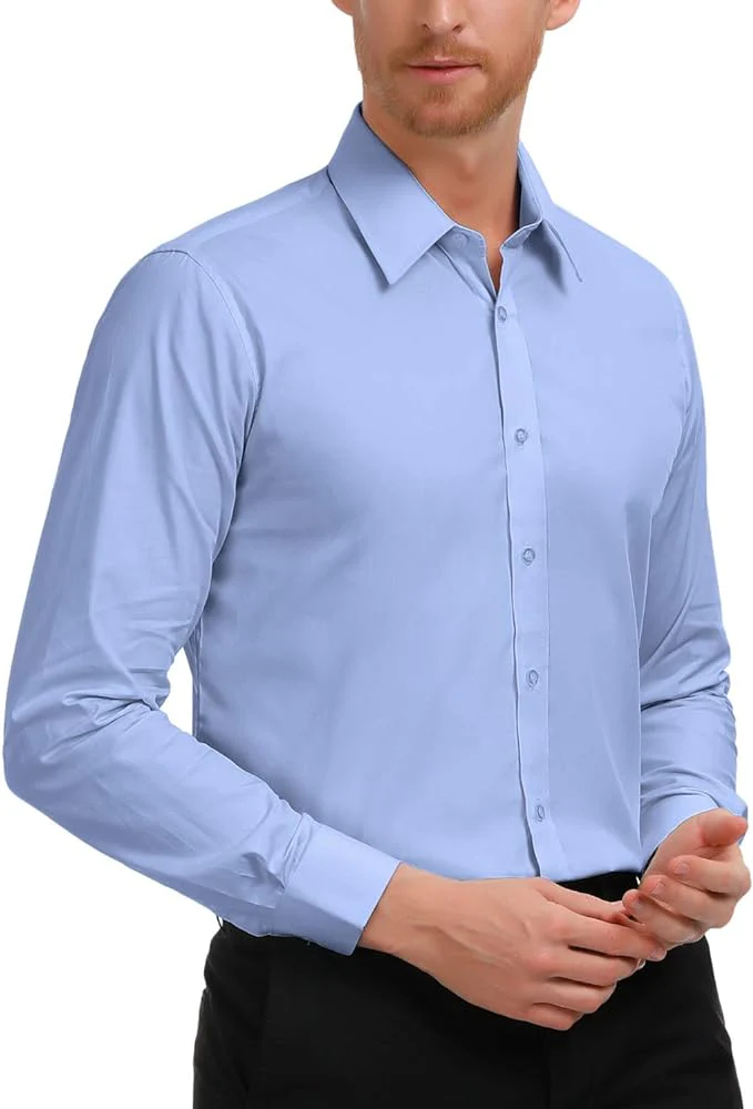 Paul Jones Men's Long Sleeves Button Down Dress Cardigans Shirts - Image 49