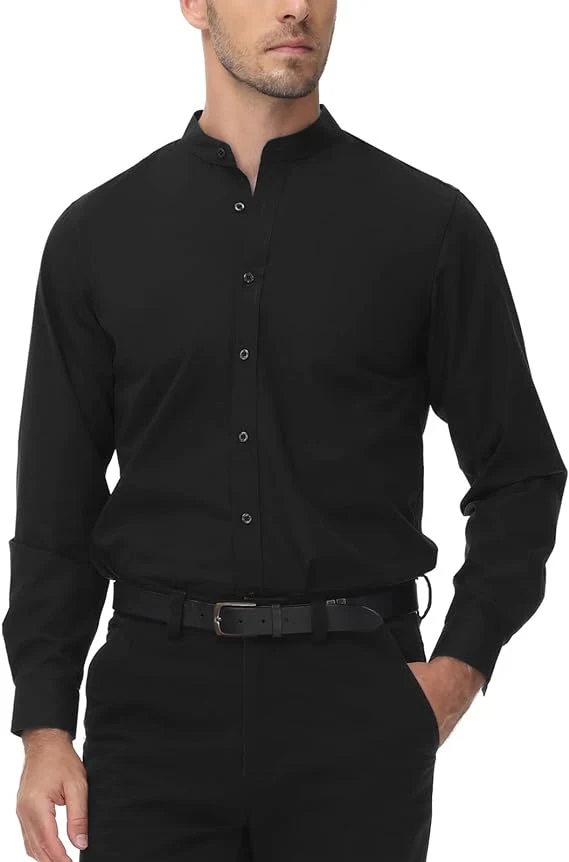 Paul Jones Men's Long Sleeves Button Down Dress Cardigans Shirts - Image 53