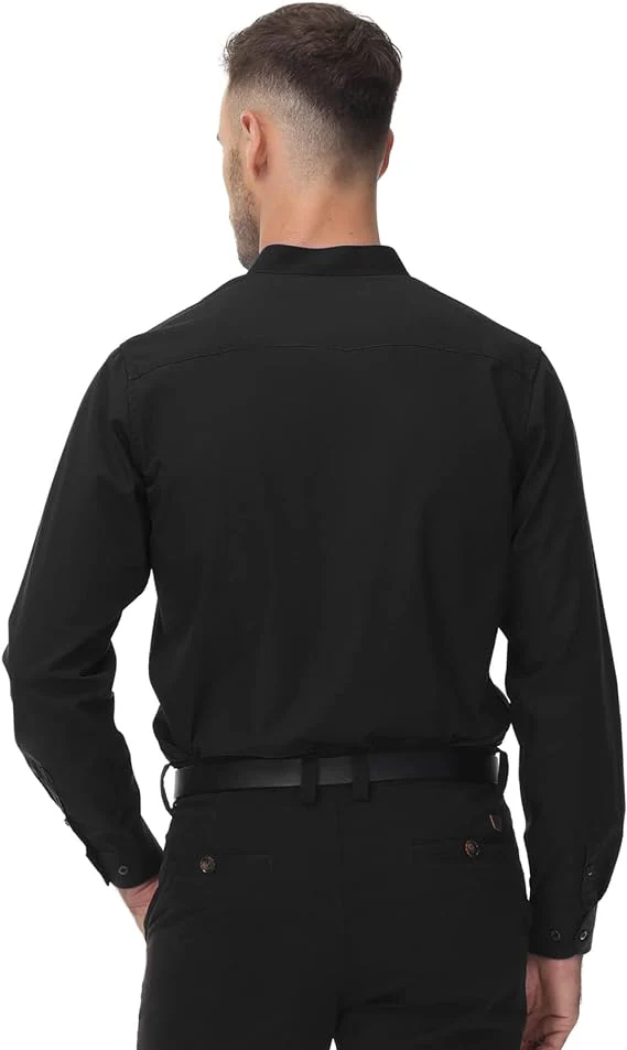 Paul Jones Men's Long Sleeves Button Down Dress Cardigans Shirts - Image 54