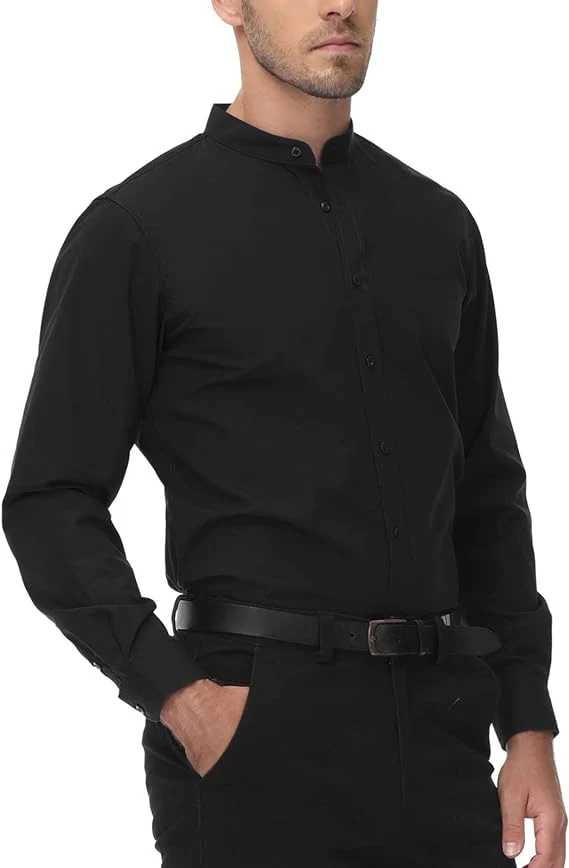 Paul Jones Men's Long Sleeves Button Down Dress Cardigans Shirts - Image 55