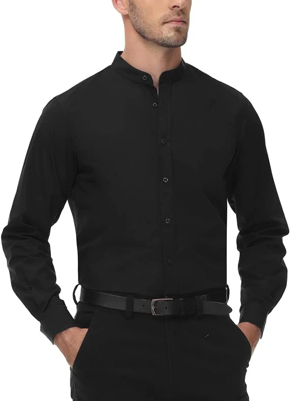 Paul Jones Men's Long Sleeves Button Down Dress Cardigans Shirts - Image 56