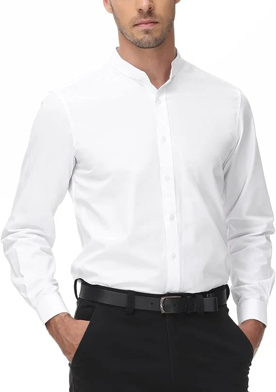 Paul Jones Men's Long Sleeves Button Down Dress Cardigans Shirts - Image 58