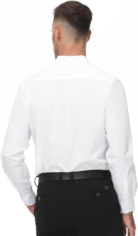 Paul Jones Men's Long Sleeves Button Down Dress Cardigans Shirts - Image 60