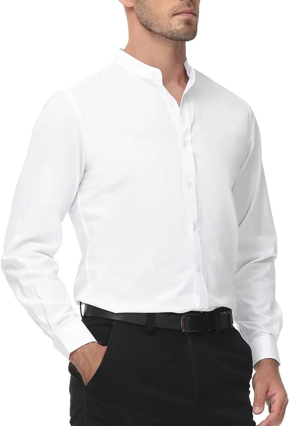 Paul Jones Men's Long Sleeves Button Down Dress Cardigans Shirts - Image 61