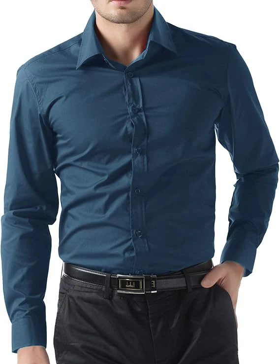 Paul Jones Men's Long Sleeves Button Down Dress Cardigans Shirts - Image 64