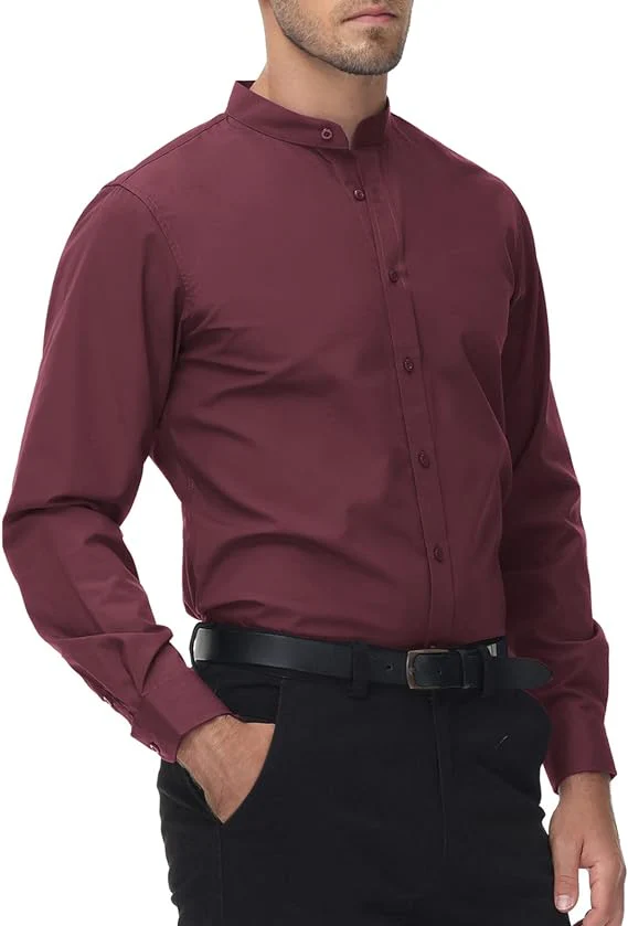 Paul Jones Men's Long Sleeves Button Down Dress Cardigans Shirts - Image 72