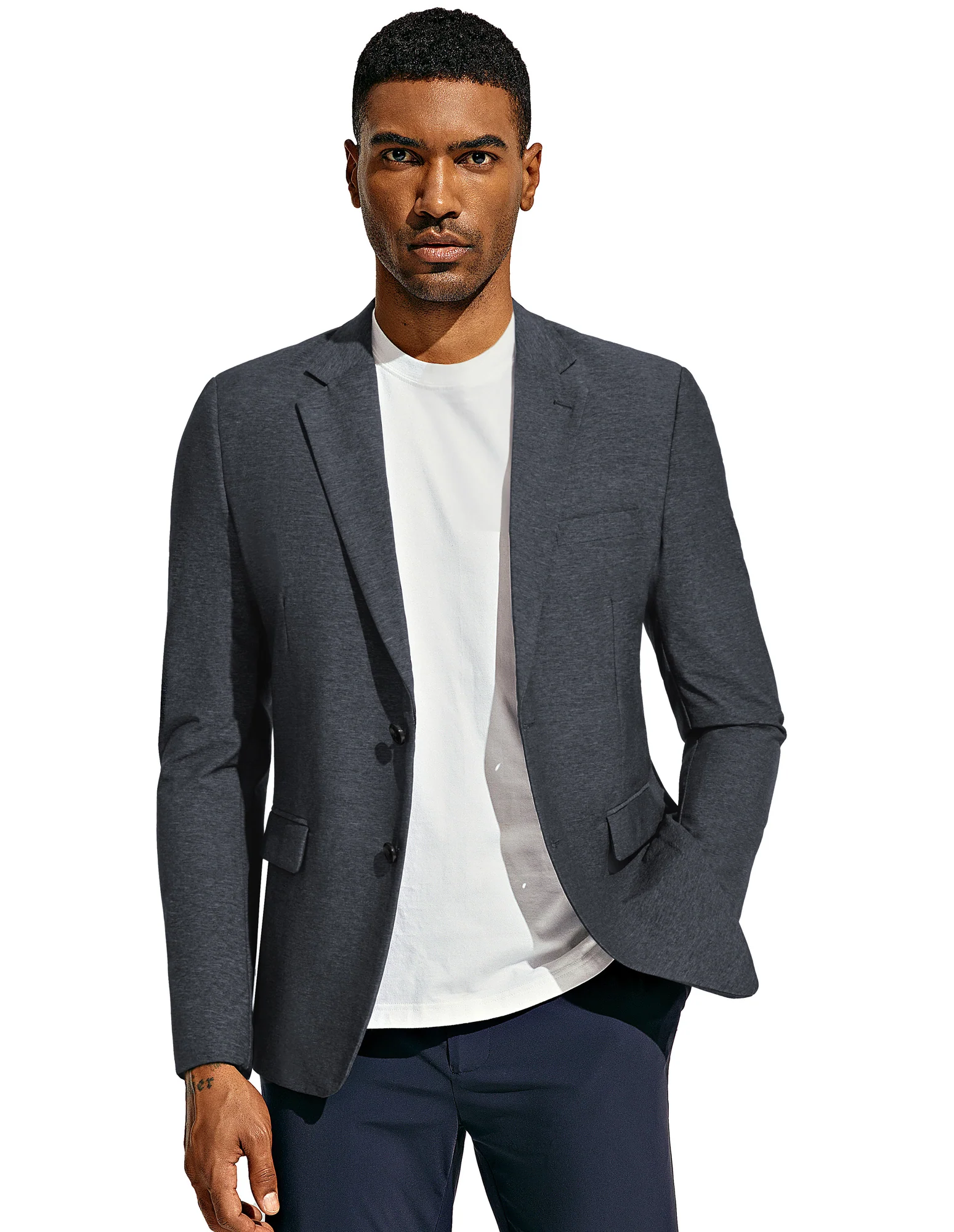 Men's Stretch Blazer Casual Suit Jackets Wrinlke Free Lightweight Sport Coats - Image 15