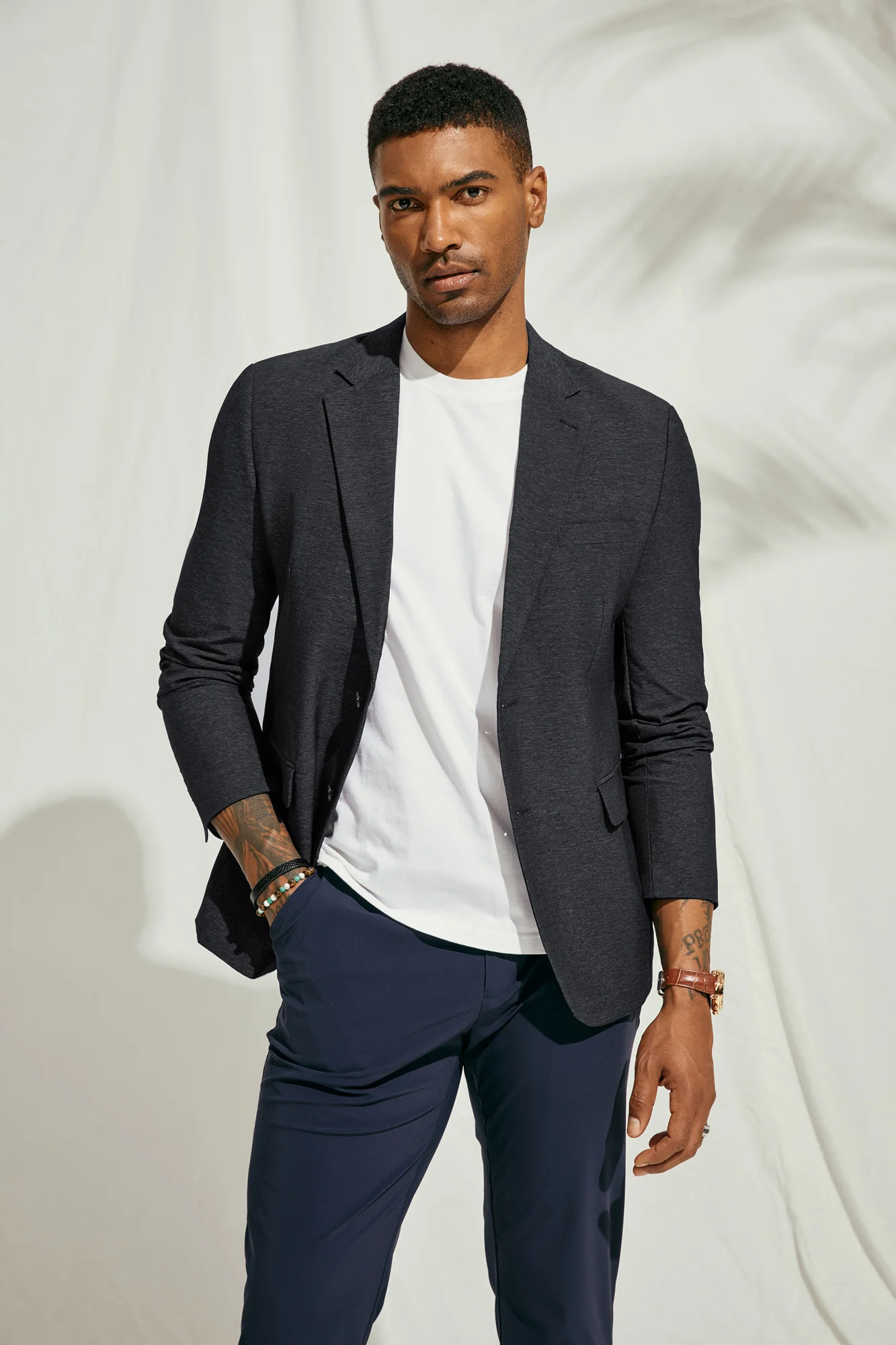 Men's Stretch Blazer Casual Suit Jackets Wrinlke Free Lightweight Sport Coats - Image 4