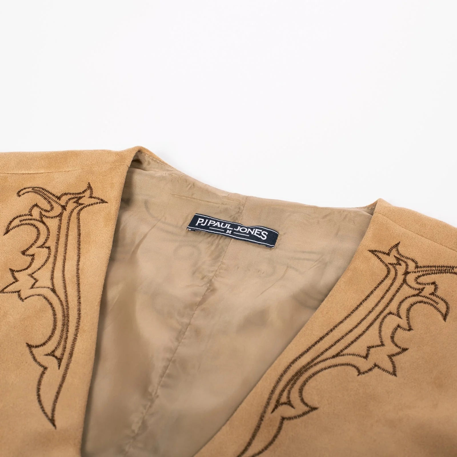 Men's Suede Leather Suit Vest Embroidery Leisure Slim Fit Western Vest Waistcoat - Image 34