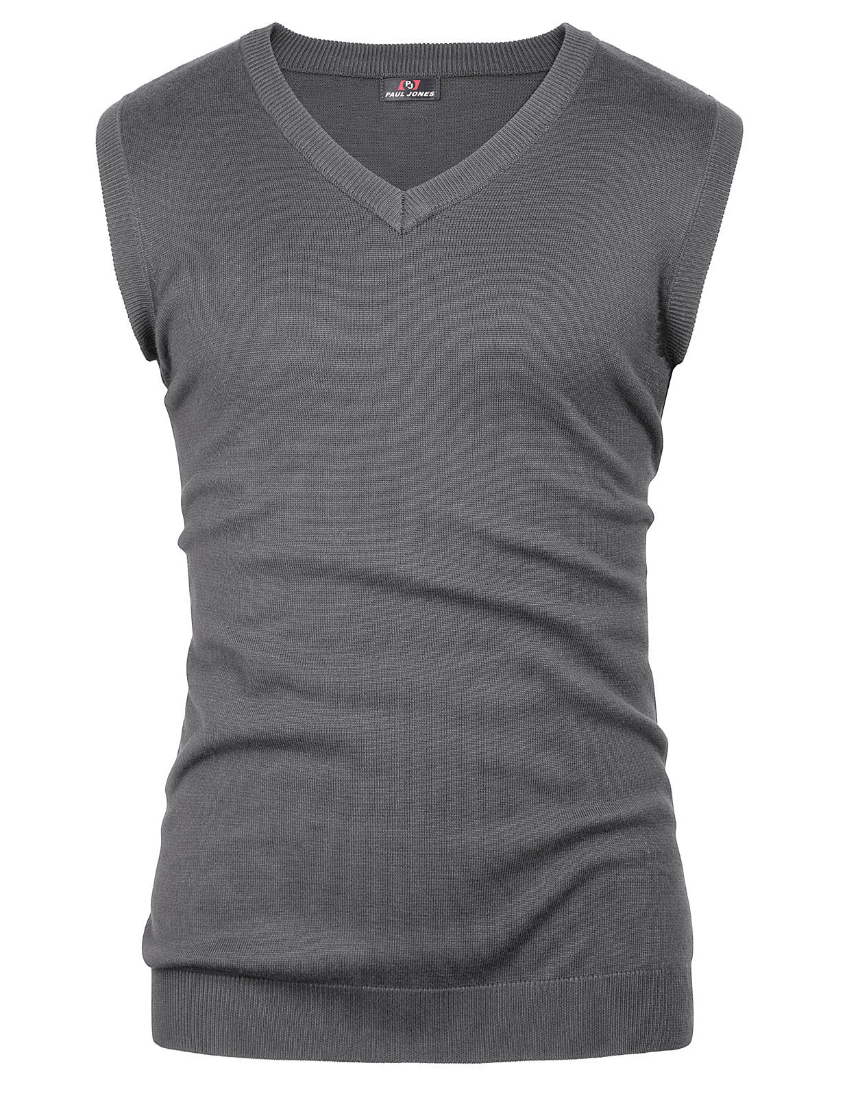 Mens V-Neck Knitted Sweater Vest Solid Plain Sleeveless Pullover Knitwear - Image 21