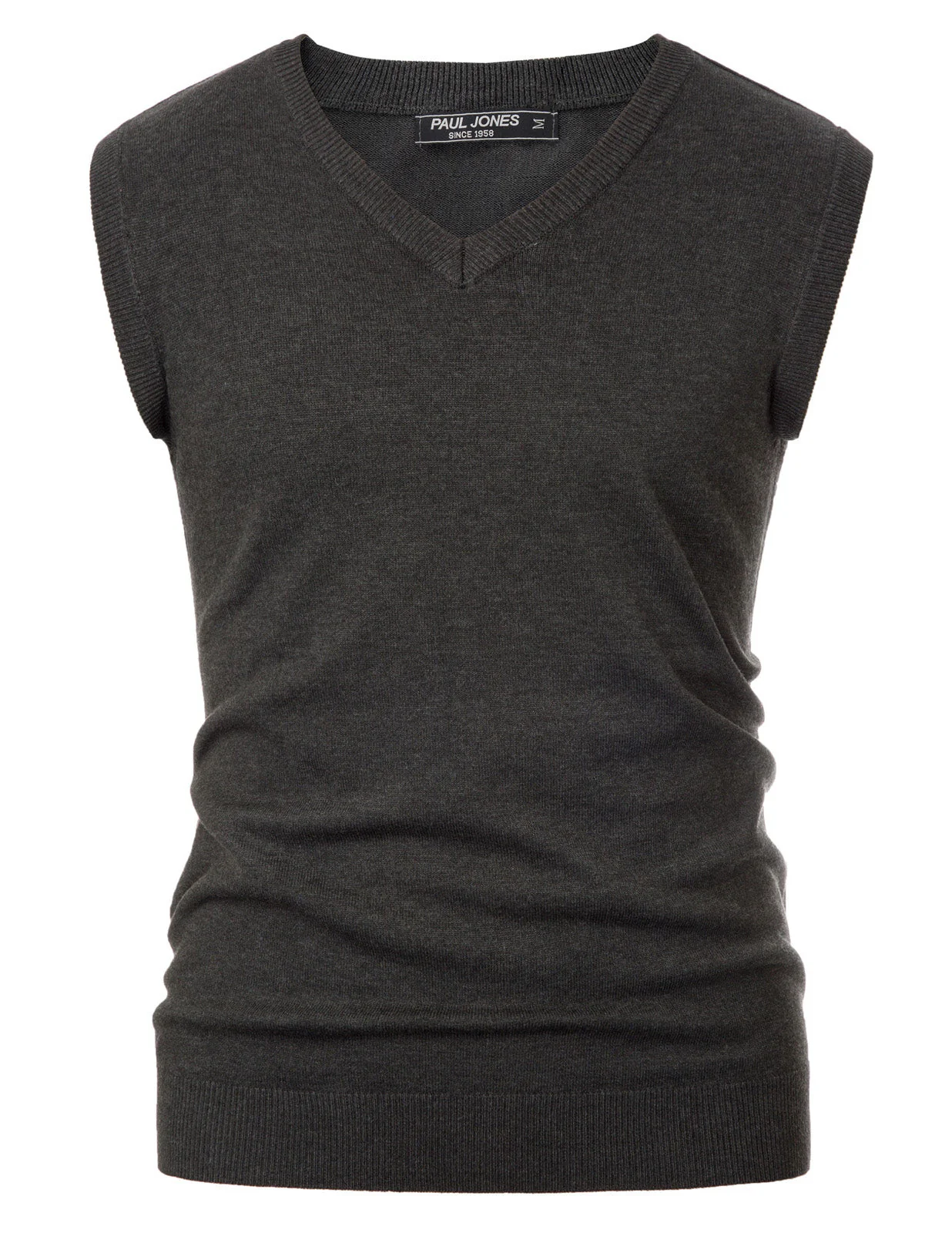 Mens V-Neck Knitted Sweater Vest Solid Plain Sleeveless Pullover Knitwear - Image 46
