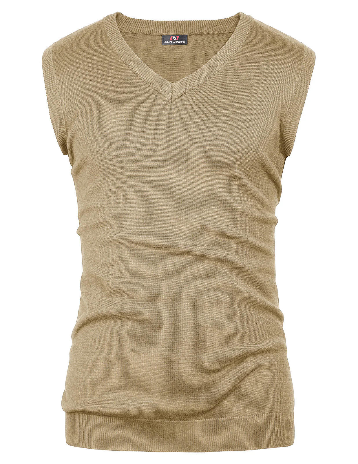 Mens V-Neck Knitted Sweater Vest Solid Plain Sleeveless Pullover Knitwear - Image 5