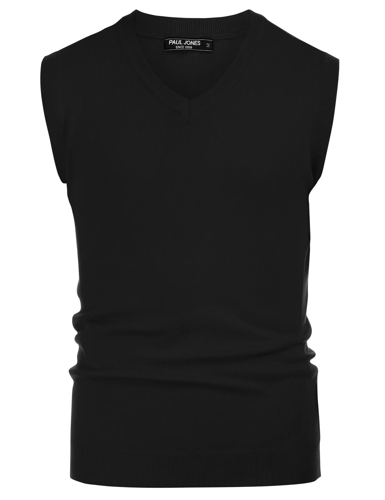 Mens V-Neck Knitted Sweater Vest Solid Plain Sleeveless Pullover Knitwear - Image 9