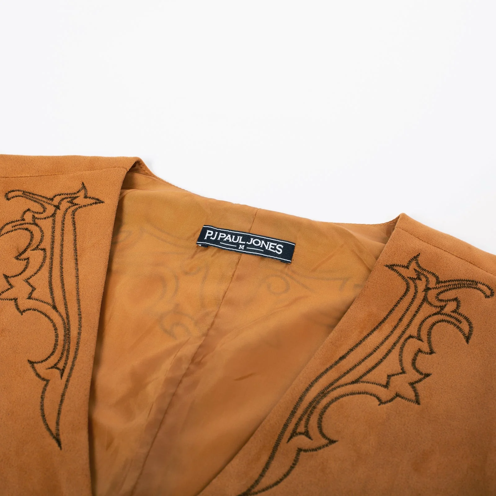 Men's Suede Leather Suit Vest Embroidery Casual Slim Fit Western Vest Waistcoats - Image 29