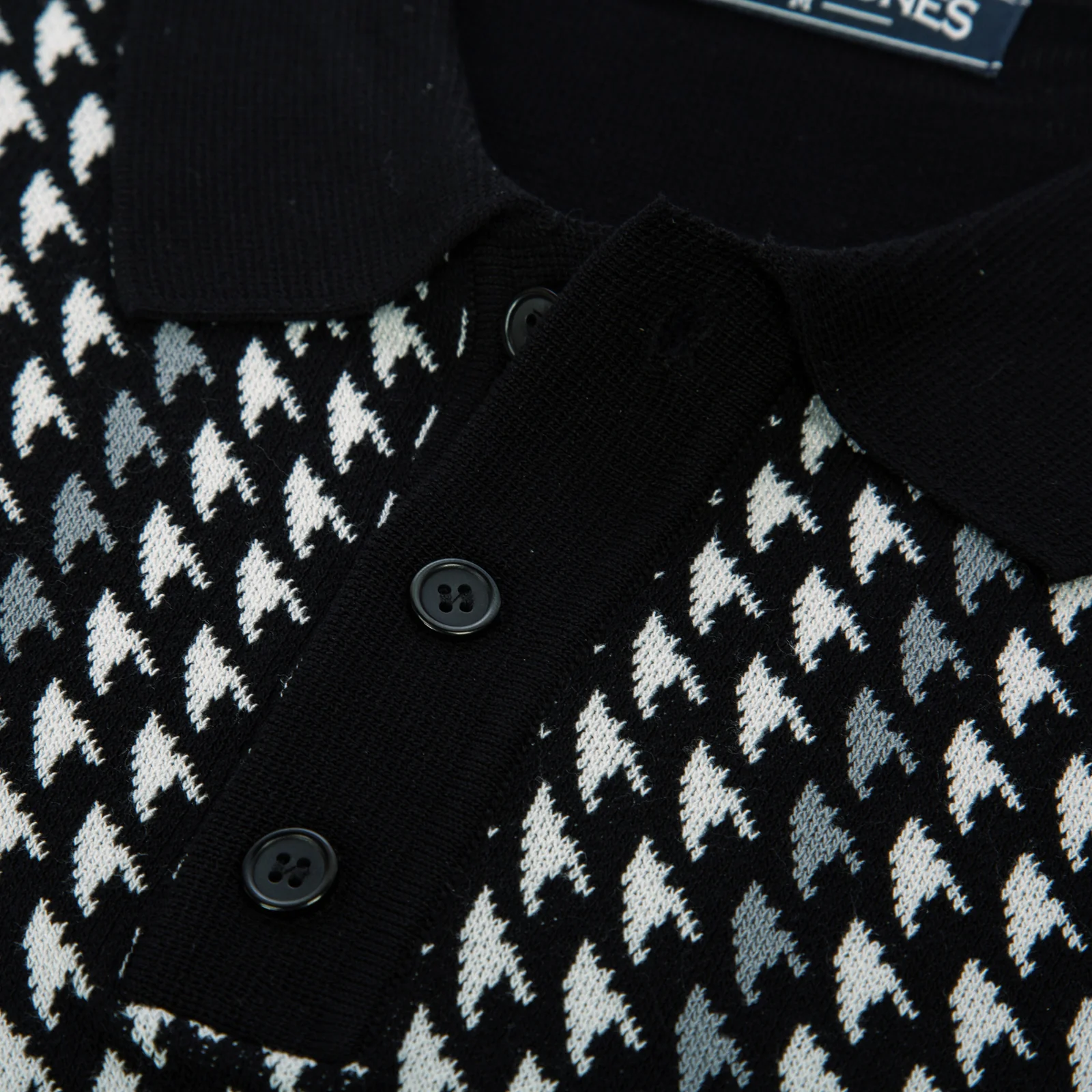 Men's Vintage Polo Pullover Shirts Lightweight Knit Houndstooth Golf Shirts - Image 16