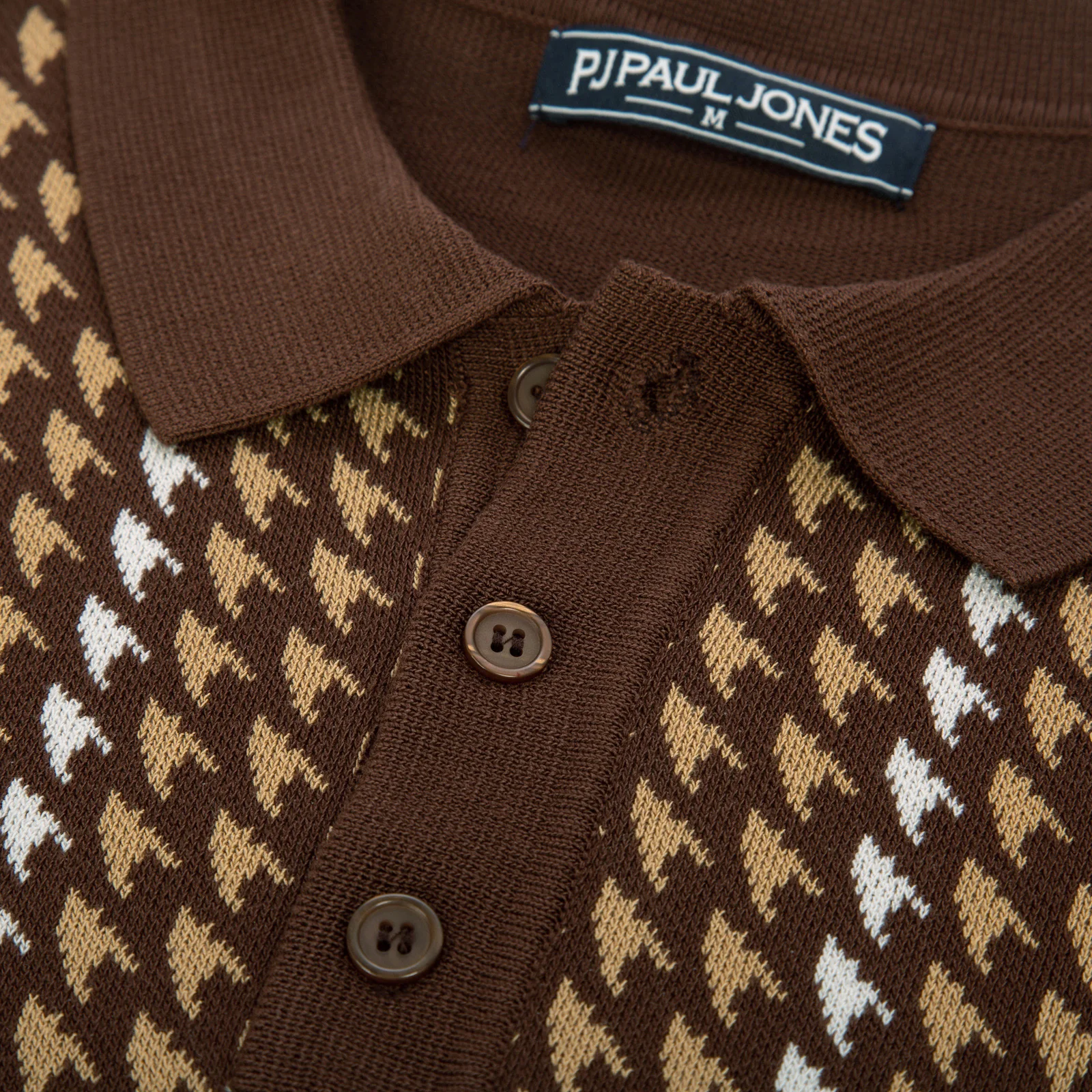 Men's Vintage Polo Pullover Shirts Lightweight Knit Houndstooth Golf Shirts - Image 25