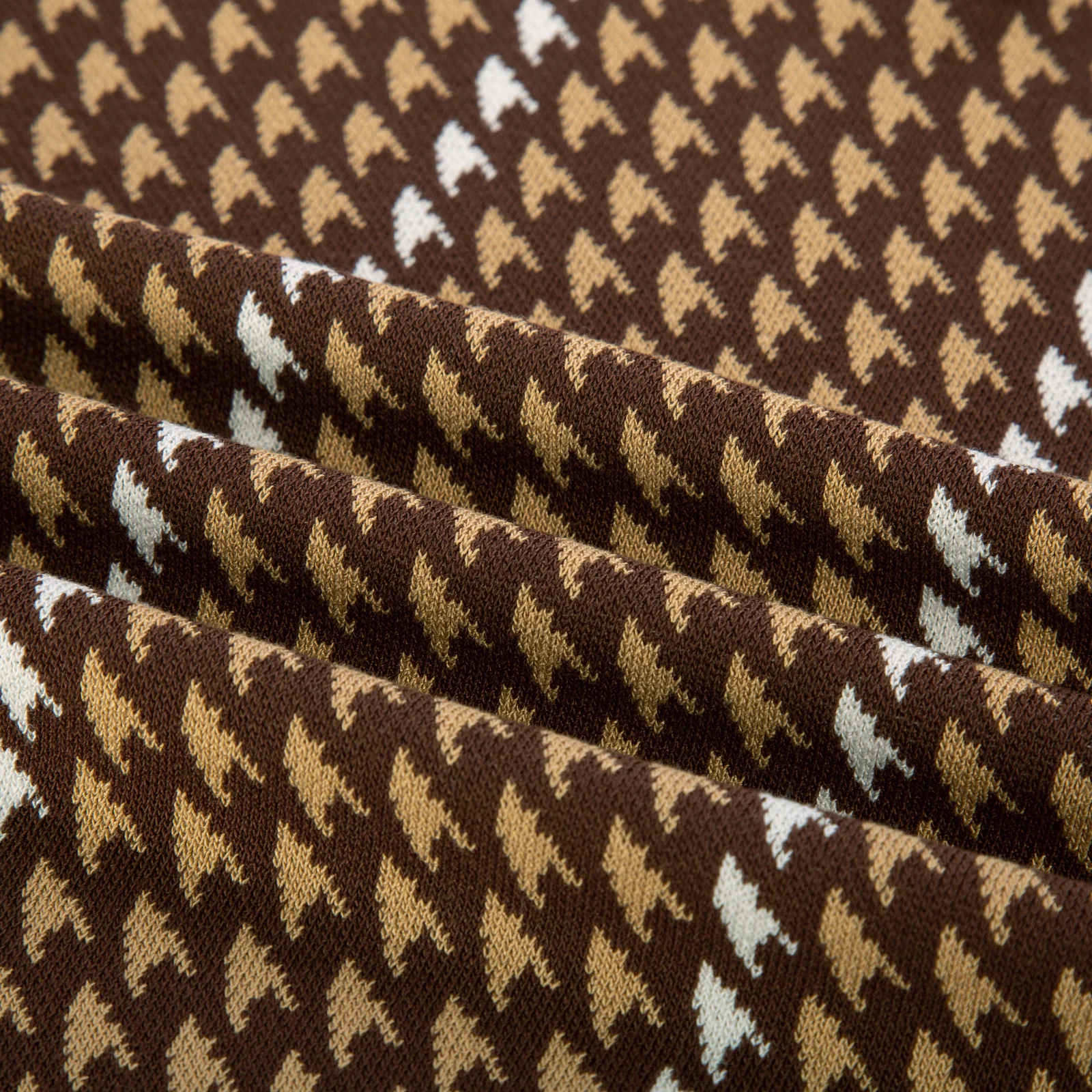 Men's Vintage Polo Pullover Shirts Lightweight Knit Houndstooth Golf Shirts - Image 27